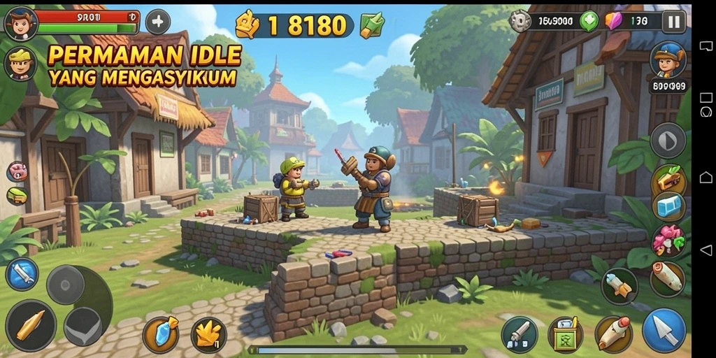 Tampilan gameplay utama 8180 dengan mekanisme Idle yang menarik.