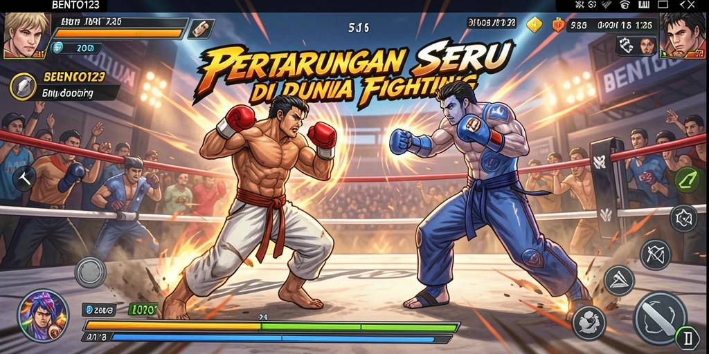 Tangkapan layar gameplay BENTO123 yang menunjukkan pertarungan seru.