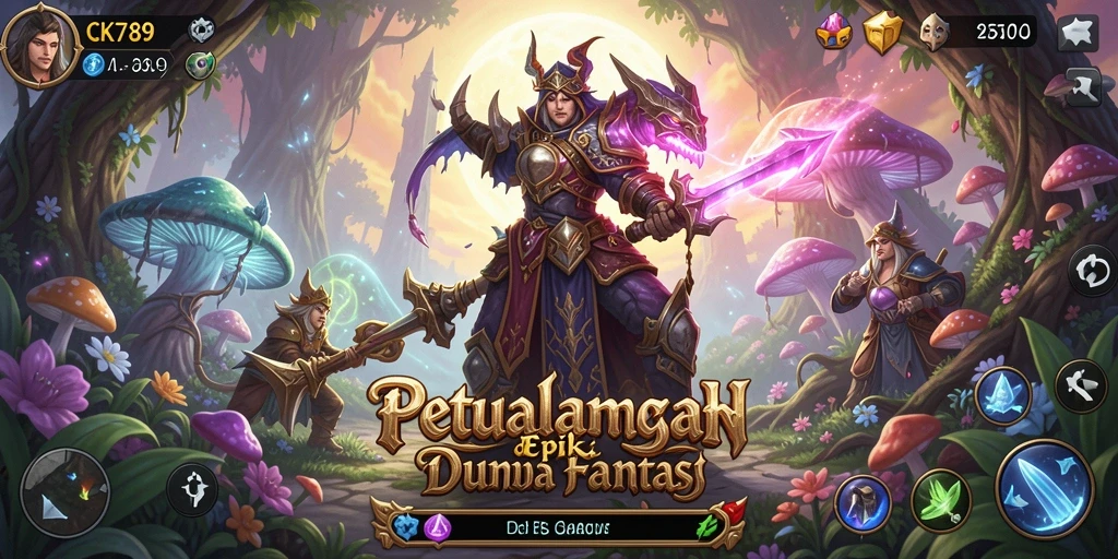 Tangkapan layar utama CK789 menunjukkan aksi bertempur yang menegangkan dalam dunia RPG.