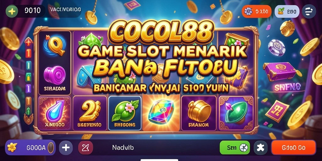 Tampilan gameplay Slot yang menarik dan berwarna-warni di COCOL88.