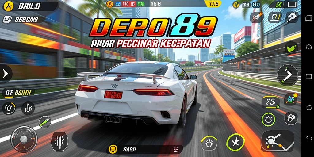 Tampilan utama gameplay DEPO89 dengan aksi balapan yang mendebarkan.