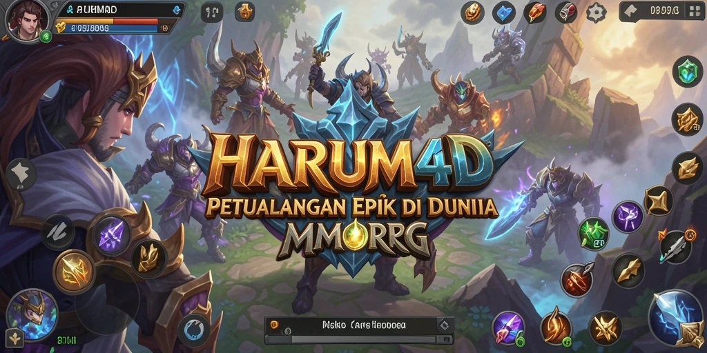 Visual menarik dari gameplay MMORPG HARUM4D dengan karakter petualang.