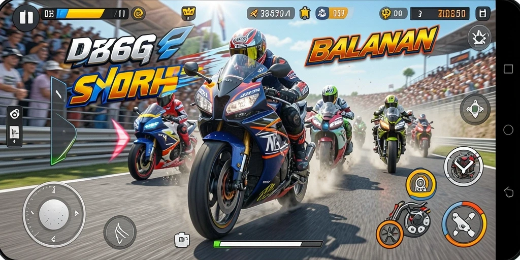 Tampilan terbaru gameplay balapan motor yang mendebarkan.