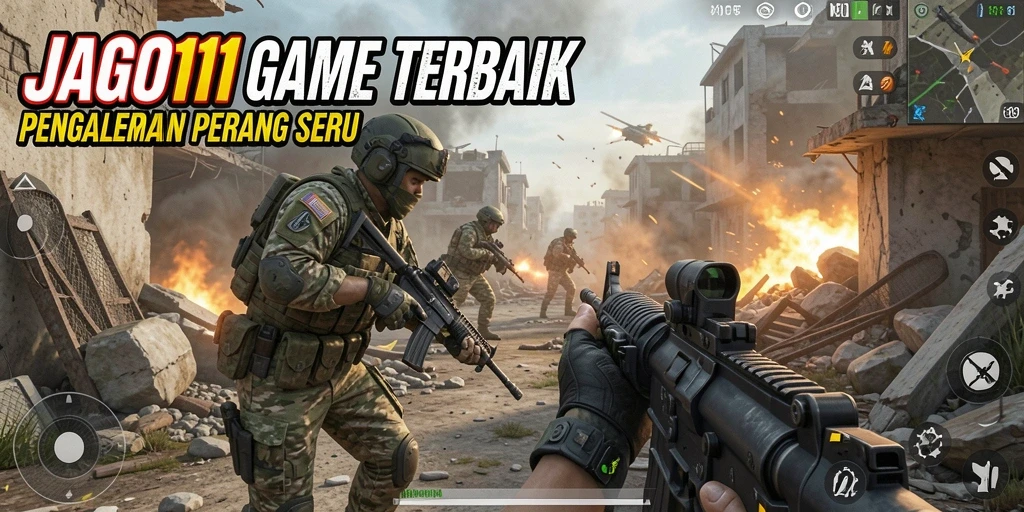 Tangkapan layar JAGO11 menunjukkan aksi tembak-menembak yang mendebarkan di lapangan perang.