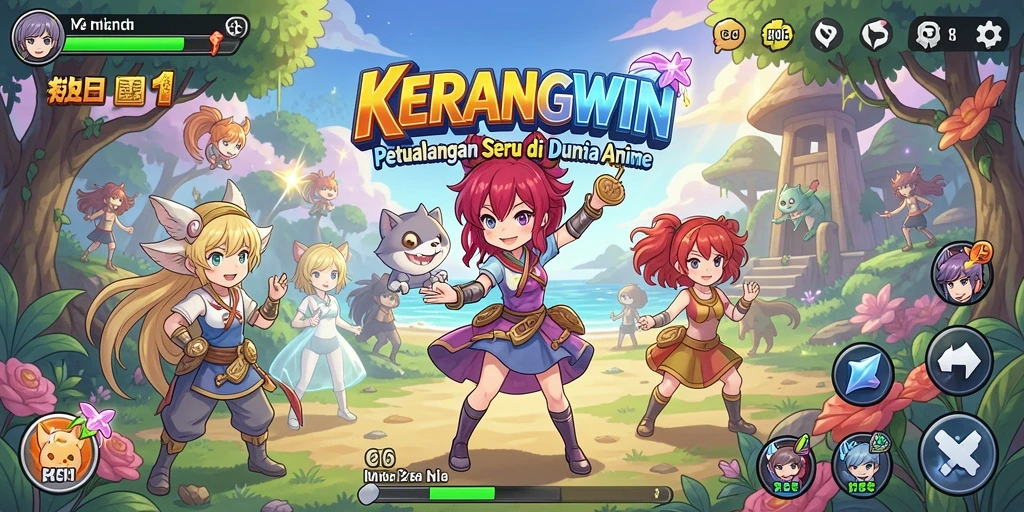 Tampilan aksi seru di KERANGWIN dengan karakter Anime yang menawan.