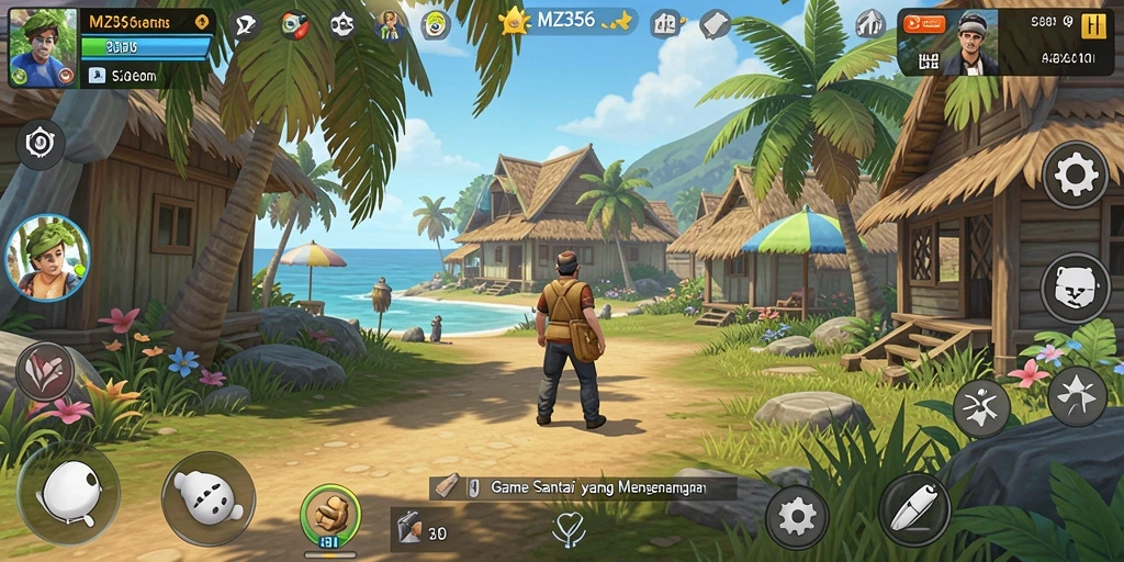 Tampilan screenshot MZ356 menampilkan gameplay yang menyenangkan dan penuh warna.