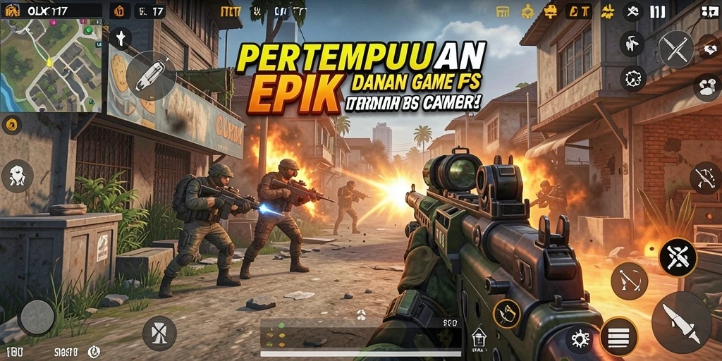 Menampilkan gameplay intens OLX17 dengan aksi tembak-menembak yang mendebarkan.