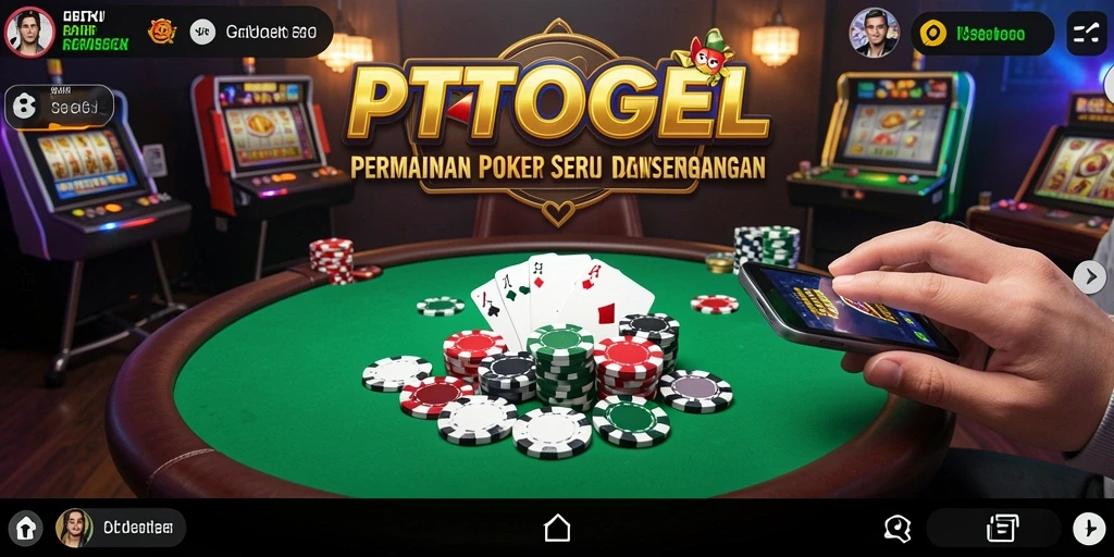 Tampilan gameplay Poker yang menantang di PTTOGEL.