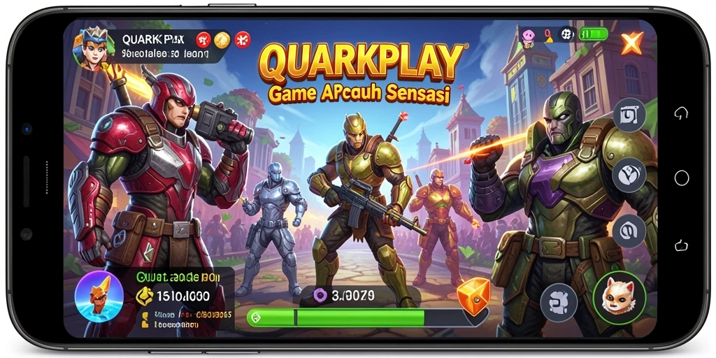 Tampilan menakjubkan dari gameplay QUARKPLAY yang penuh aksi.