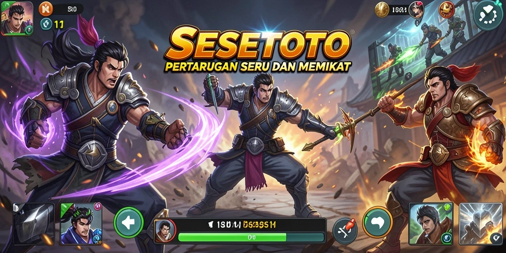 Gameplay SESETOTO dengan pertarungan yang menegangkan dan seru.