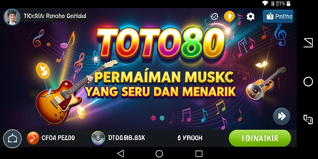 Screenshot TOTO80 menunjukkan pemain bersenang-senang dalam permainan musik.